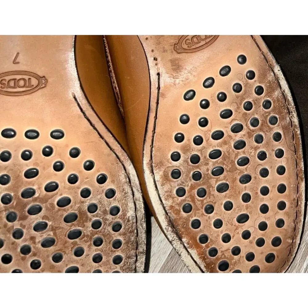 Tod's City Gommino Driving Shoes in Leather Camel Tan Size 7